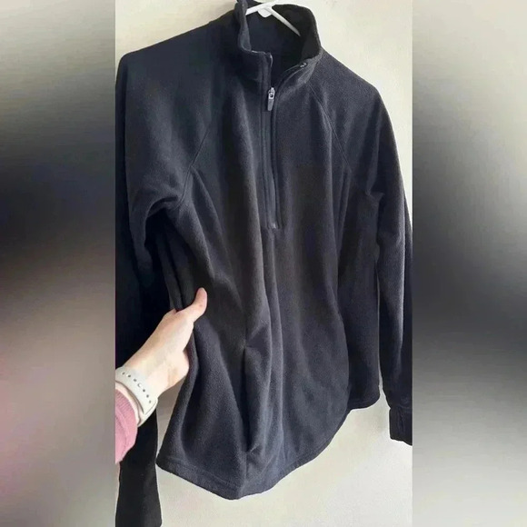 Old Navy Go-Warm Micro Performance Fleece 1/4-Zip Sweatshirt, Black Jack, M - Picture 14 of 16